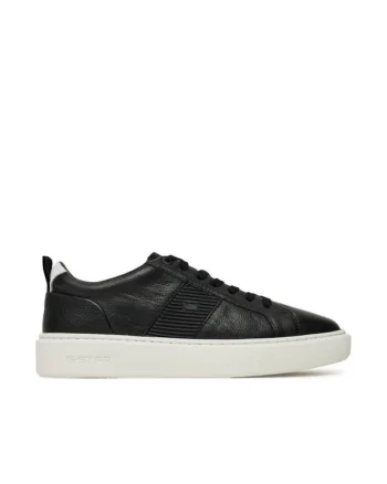 Tenisi barbati, Raw, piele naturala, negru, Negru