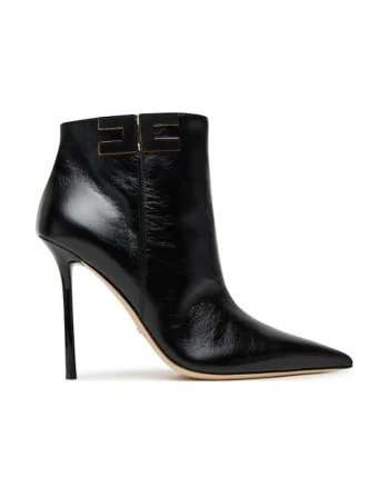 Botine dama  piele naturala, Negru