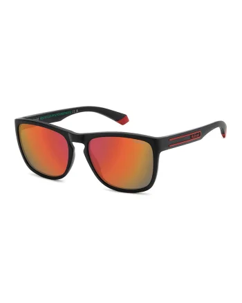 Ochelari de soare unisex polarizati, Rosu/Negru