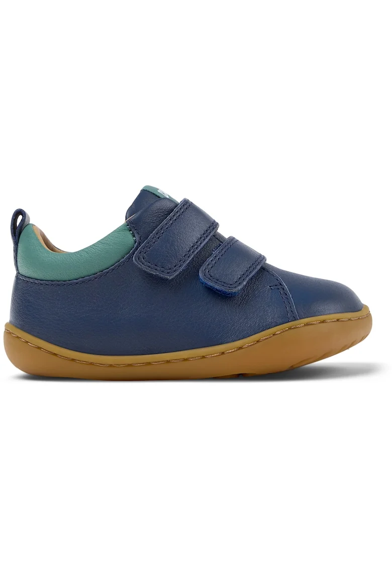 Pantofi din piele cu velcro Peu Cami, Verde/Albastru petrol