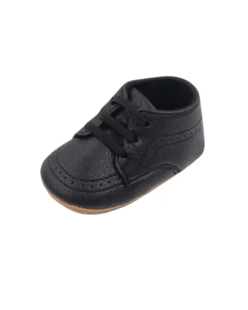 Pantofi  Eleganti, Piele ecologica, Baieti, Siret, Negru