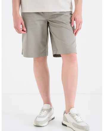 Bermude din bumbac Baggy, Bej deschis