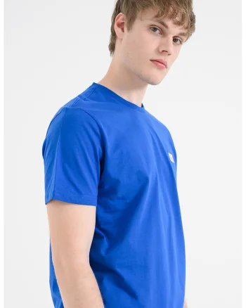Tricou de bumbac cu logo, Albastru inchis
