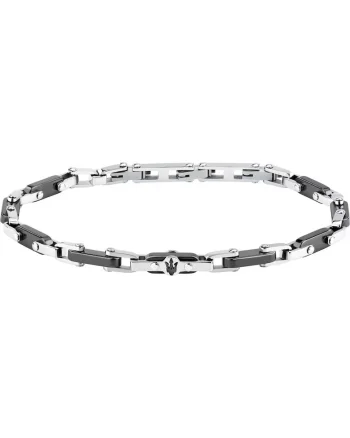 Bratara  design modern, Negru/Argintiu
