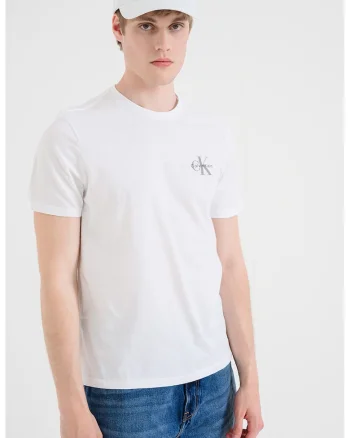 Tricou regular fit cu imprimeu logo, Alb