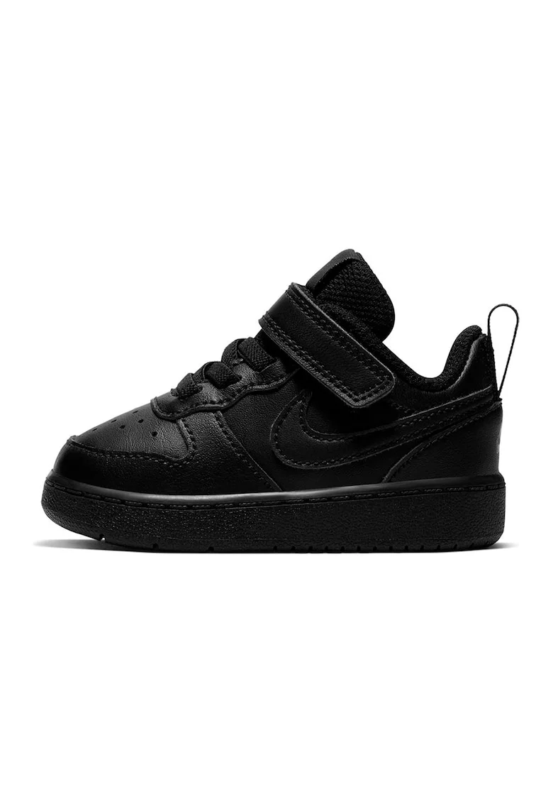 Pantofi sport din piele cu perforatii Court Borough Low 2, Negru
