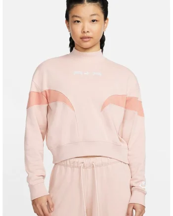 Bluza sport crop Air Mock, Roz pastel