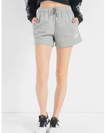 Pantaloni scurti cu buzunare laterale, Gri inchis melange