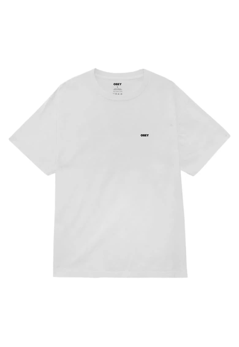 Tricou barbati  maneca scurta, imprimeu Bold Icon Face, alb bumbac