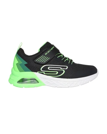 Pantofi sport cu inchidere velcro Microspec Max II, Negru/Verde lime