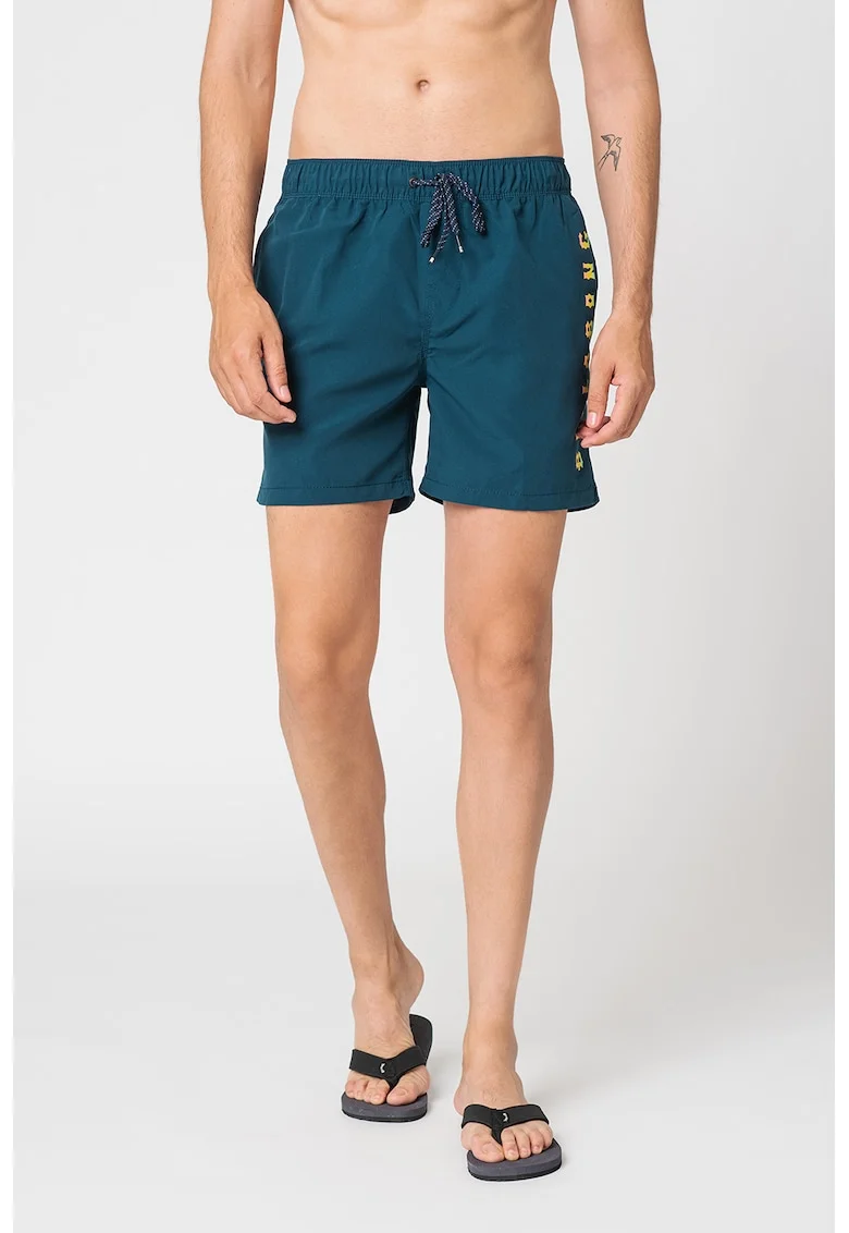 Pantaloni scurti de baie cu logo All Day Heritage, Albastru petrol