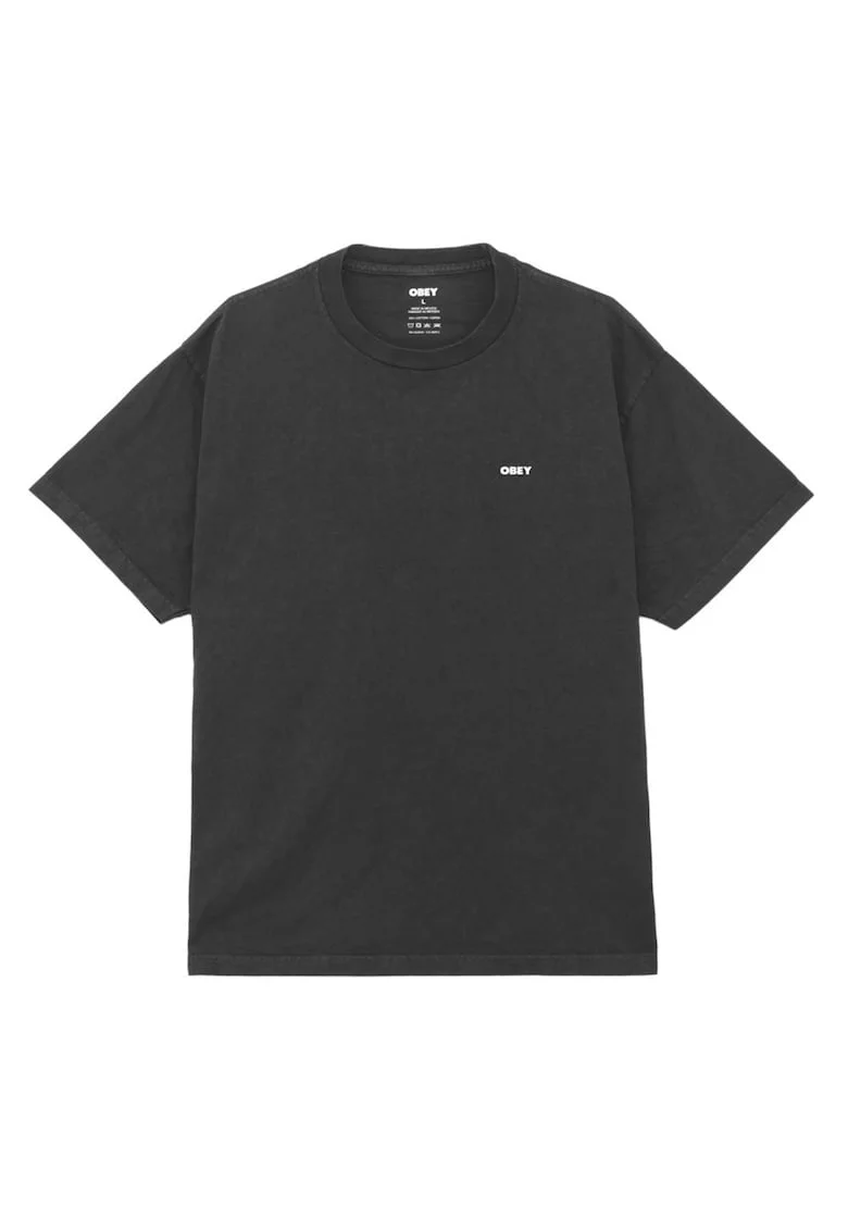 Tricou barbati  maneca scurta, imprimeu Bold Icon Face, culoare neagra, bumbac