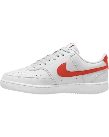 Tenisi sport  Court Vision, alb-portocaliu, material sintetic, profil redus, talpa din cauciuc