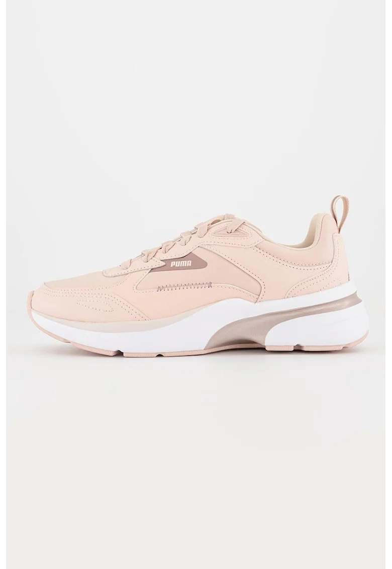 Pantofi sport cu garnituri din piele ecologica FS Runner, Roz pastel
