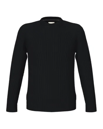 Pulover de bumbac organic cu maneci raglan, Negru