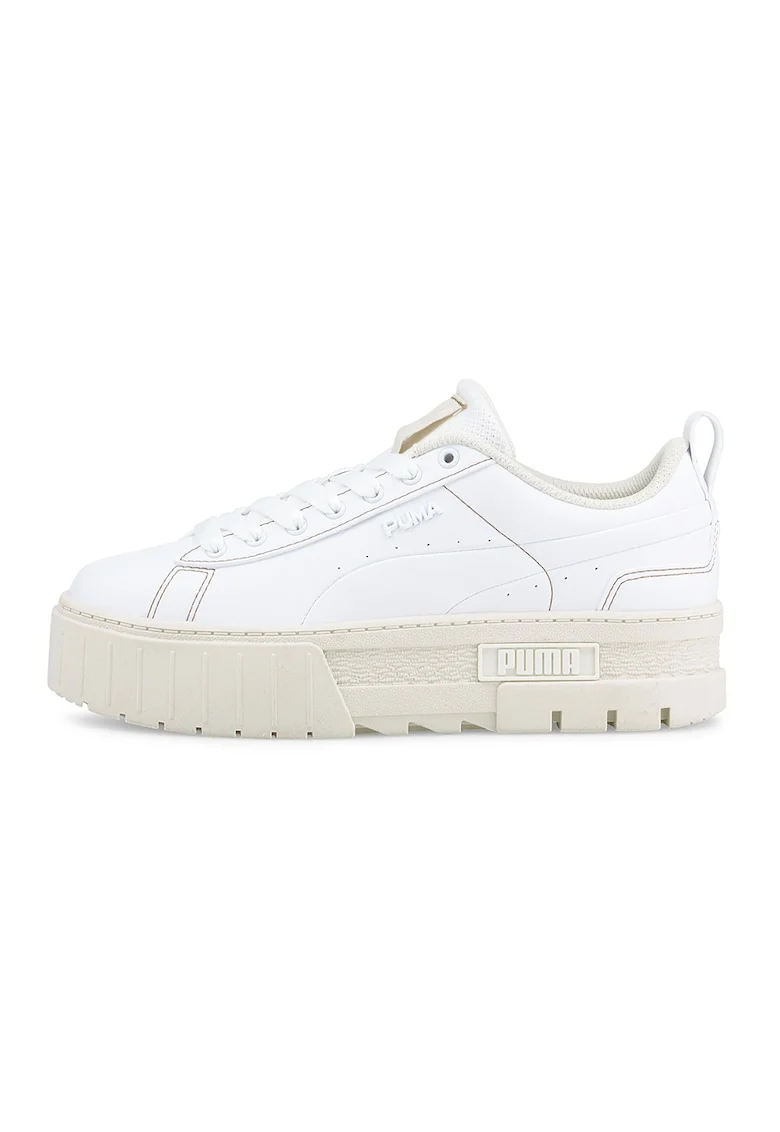 Pantofi sport flatform de piele ecologica Mayze Infuze, Alb