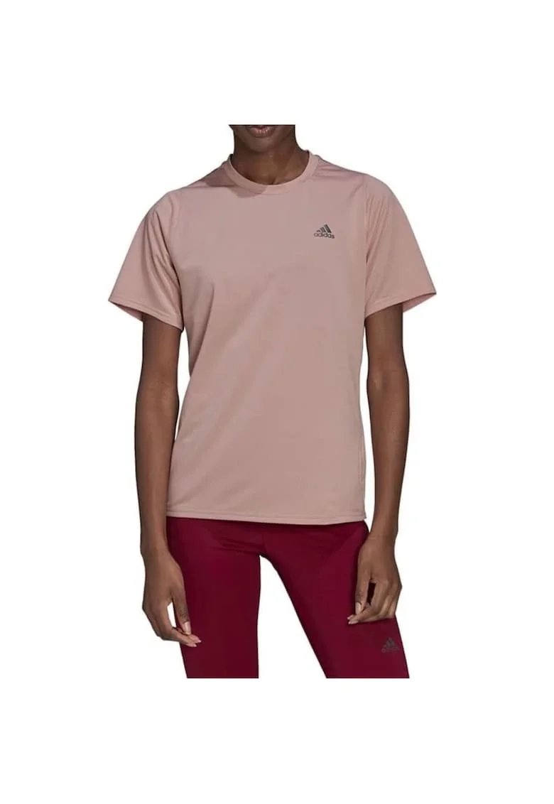 Tricou dama  Run Icons, maneca scurta, roz, 100% poliester reciclat,