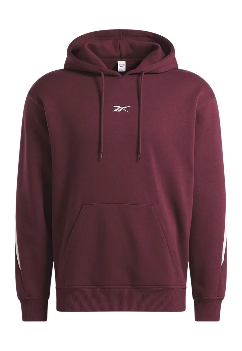 Hanorac barbati  colectia [REE]CYCLED, rosu, bumbac si fleece, croiala supradimensionata