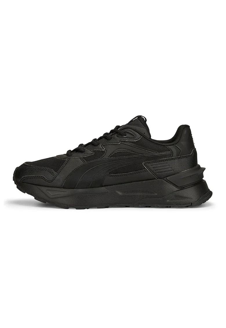 Pantofi sport din piele ecologica cu garnituri din plasa Mirage Sport Asphalt, Negru