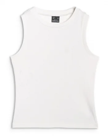 Tricou dama WMM00TSLEF132-10S, 4F, Bumbac, Alb