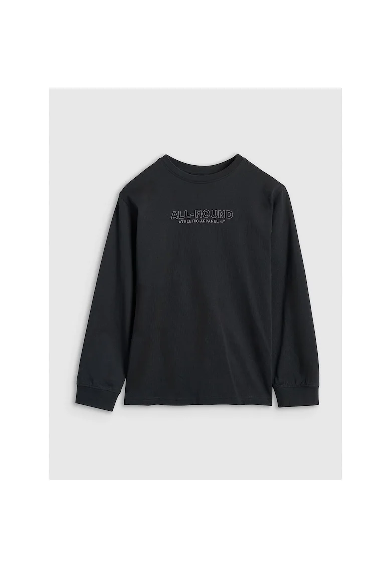Bluza baieti JWAW25TLONM485-20S, 4F, Bumbac, Negru