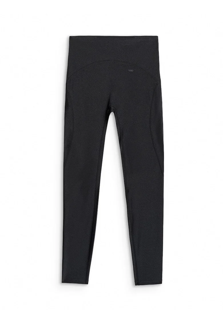 Colanti Antrenament Femei  - Negru, Talie Inalta, Uscare Rapida, Slim Fit, Yoga & Pilates, AW25,