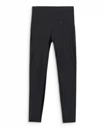Colanti Antrenament Femei  - Negru, Talie Inalta, Uscare Rapida, Slim Fit, Yoga & Pilates, AW25,