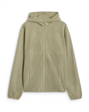 Hanorac barbati  polar cu gluga, verde, regular