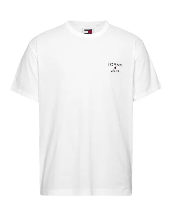 Tricou cu logo brodat pe piept, Alb