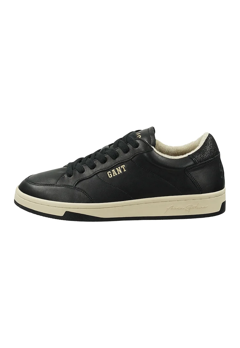 Pantofi sport din piele cu detalii logo Prepus, Negru