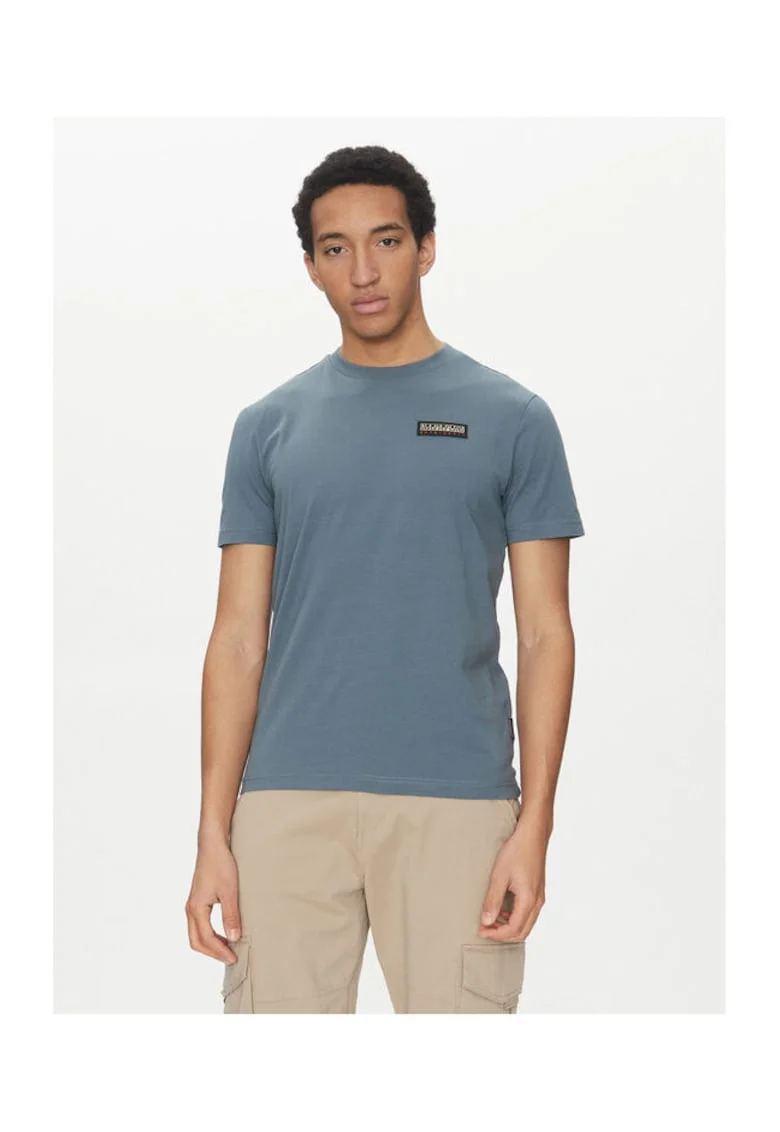 Tricou barbati,  305103109, Bumbac, Albastru, Albastru