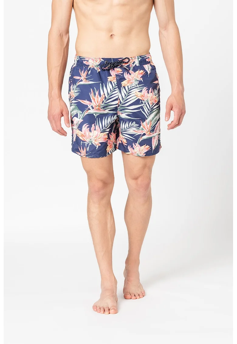 Pantaloni scurti de baie Vintage Hawaiian, Multicolor