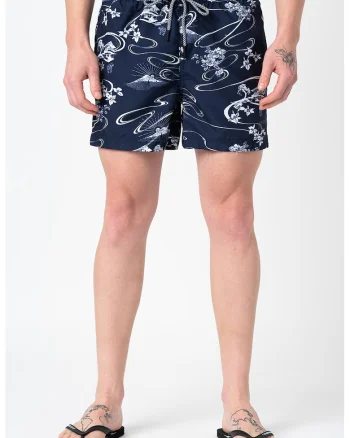 Pantaloni scurti de baie Super 5S Beach Volley, Alb/Bleumarin