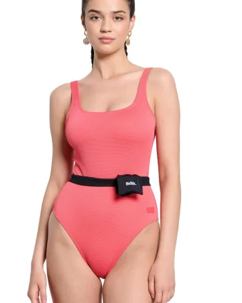 Costum de baie GRENADINE,  Poliamida/Elastan, Curea, Roz