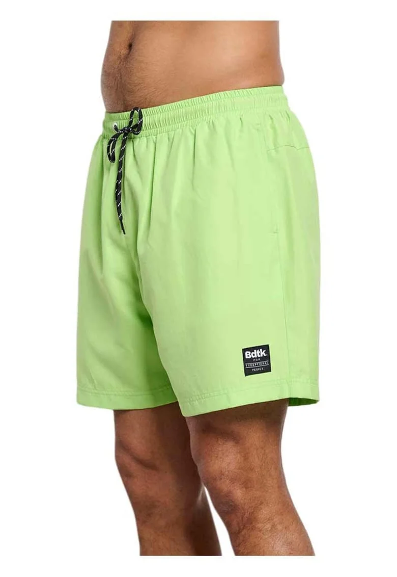 Costum de baie Bermuda barbati  talie elastica, doua buzunare, verde, poliester