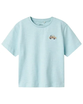 Tricou copii  maneca scurta, albastru, bumbac