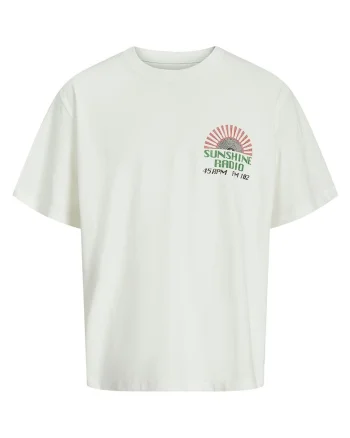 Tricou barbati,  maneca scurta, bumbac, ecru