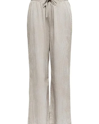 Pantaloni dama  croiala regulata, talie elastica, 100% bumbac, Bej