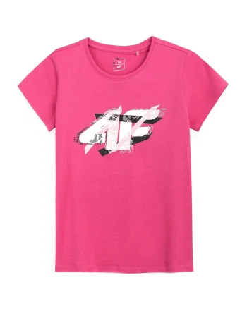 Tricou copii  maneca scurta, roz, bumbac, HJL21-JTSD002
