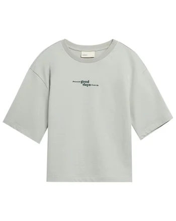 Tricou dama  decolteu rotund, tesatura, bumbac, gri,