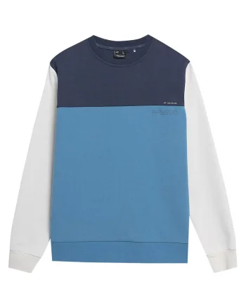 Bluza barbati  model 4FSS23TSWSM226, alb/albastru, bumbac