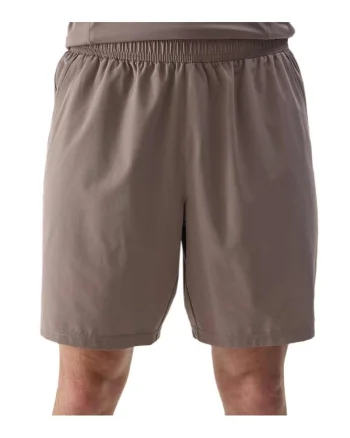 Pantaloni scurti  croiala regulata, talie elastica, poliester, Bej