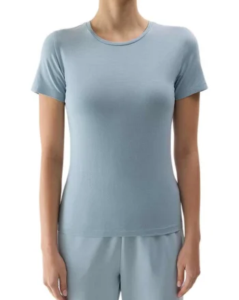 Tricou dama  design clasic, elasticitate, respirabilitate, lyocell/elastan, albastru