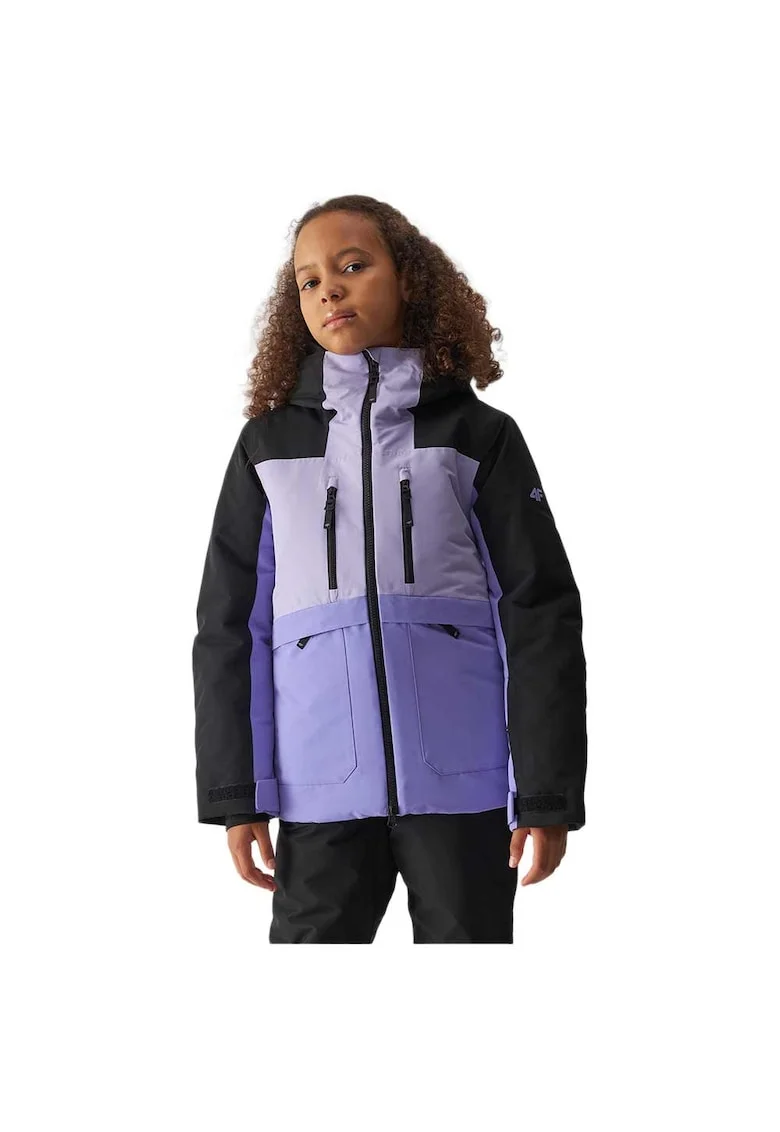 Jacheta pentru fete  multicolor, impermeabila, cu sistem Grow-Up, din poliester