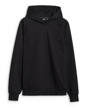 Hanorac unisex  negru, oversize, din bumbac, pentru primavara-vara, fara fermoar