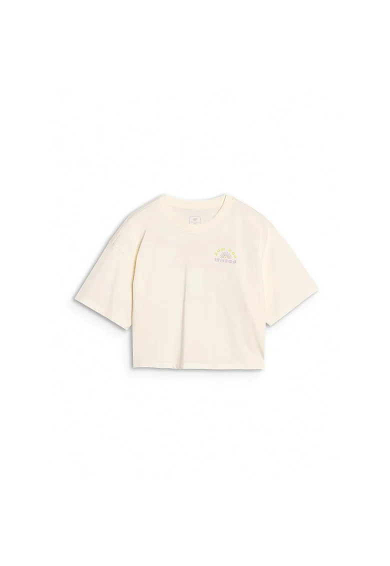 Tricou fete JWSS25TTSHF1868-11S, 4F, Bumbac, Alb