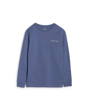 Bluza copii,  maneca lunga, imprimeu, albastru, bumbac