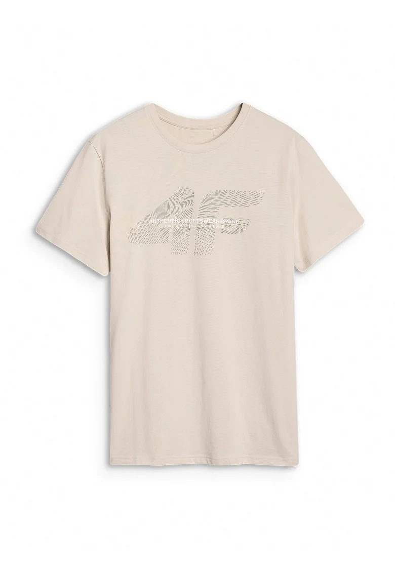 Tricou Barbati  Crem Sportstyle, Bumbac 100%, Regular Fit, Marimi S-3XL, Sezon SS25