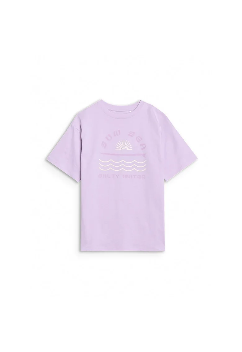 Tricou fete JWSS25TTSHF1870-52S, 4F, Bumbac, Violet