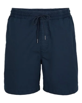 Pantaloni scurti barbati  bleumarin, bumbac, croiala regulata, talie elastica